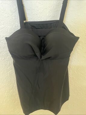 Swimsuits For All Black Strapless Sweetheart Swimdress